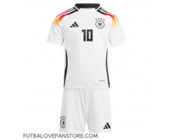 Nemecko Jamal Musiala #10 Domáci Detský futbalový dres ME 2024 Krátky Rukáv (+ trenírky)